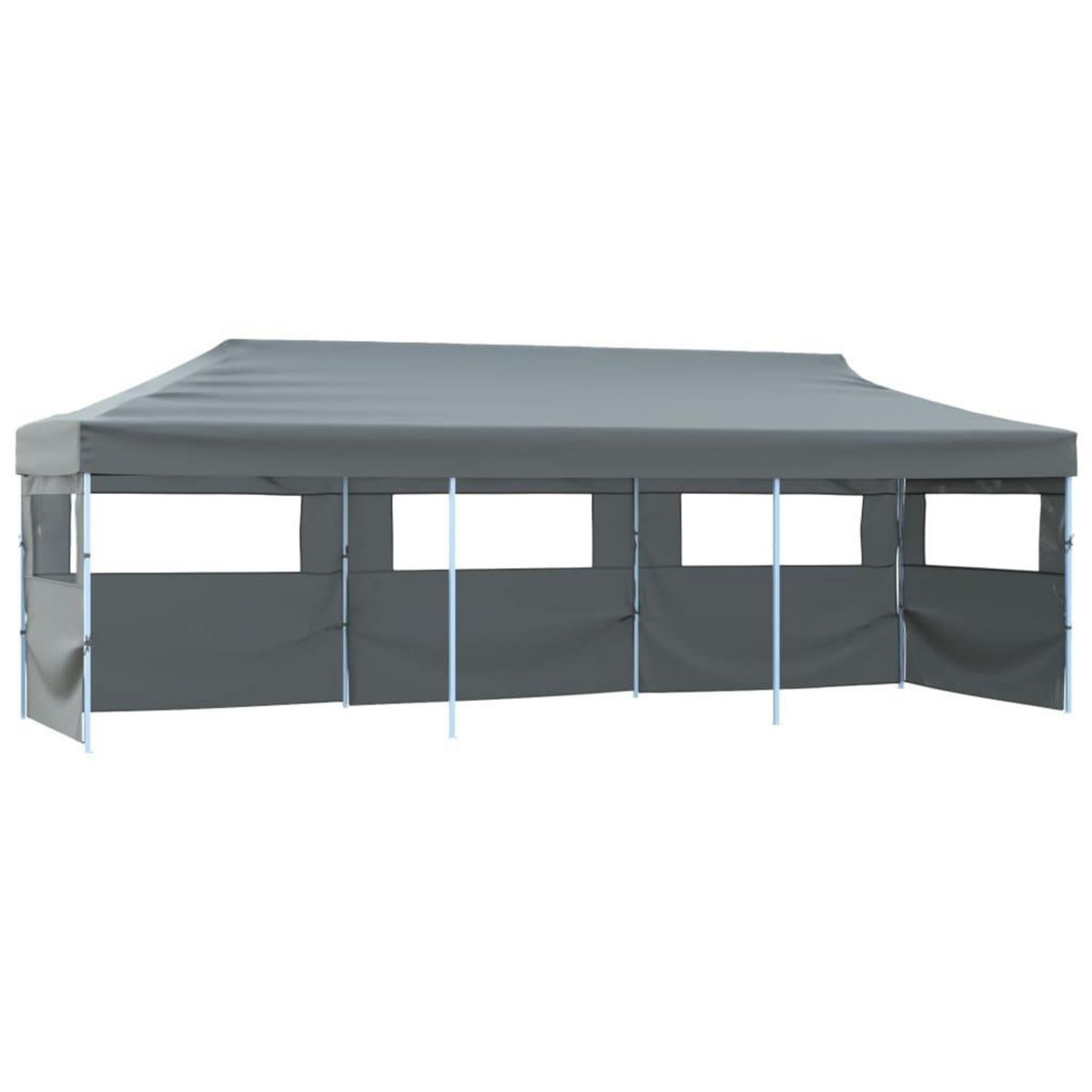 VIDAXL Tente de reception pliable avec 5 parois 3 x 9 m Anthracite