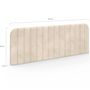 Voir la diapositive 4 : ID MARKET Tête de lit suspendue ALBA 160 cm en velours beige