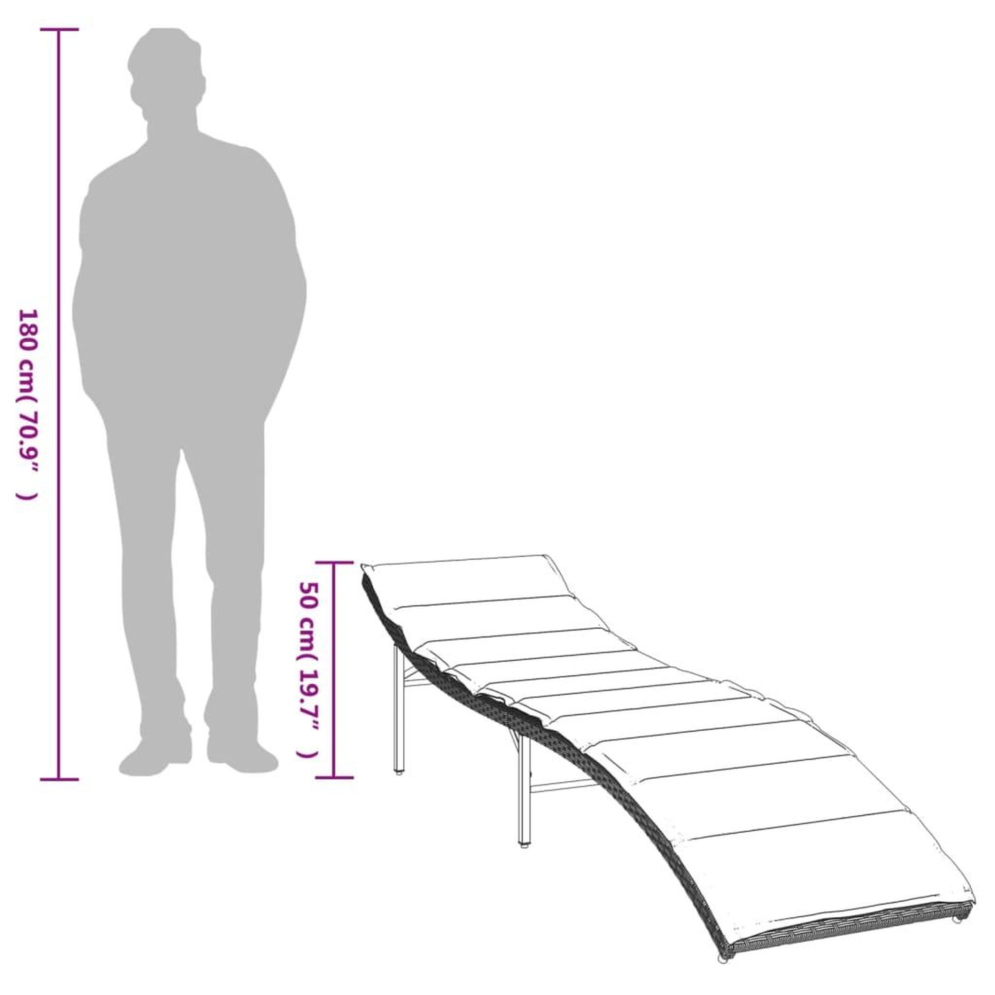 Voir la diapositive 6 : VIDAXL Chaises longues lot de 2 avec table gris clair resine tressee