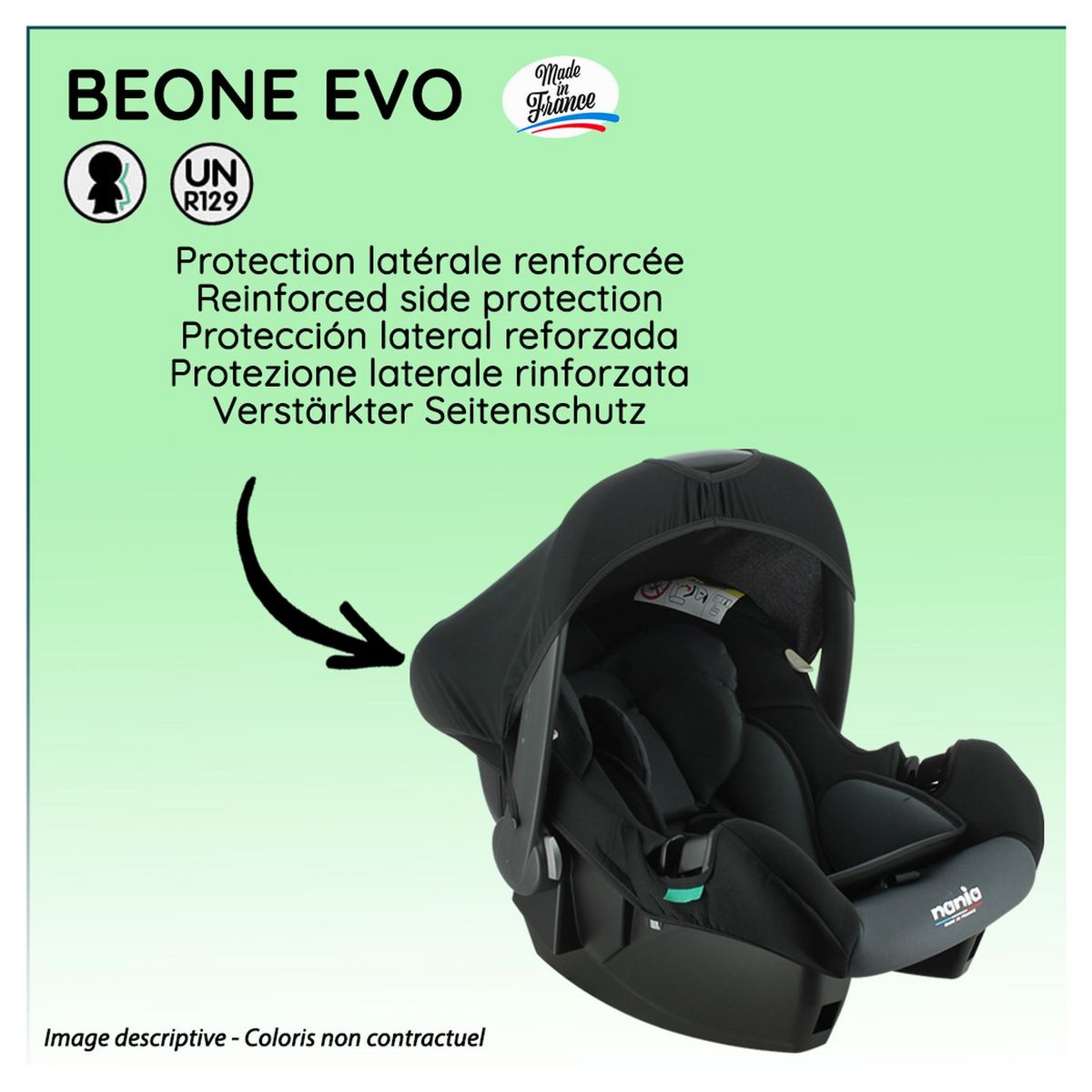 NANIA Siège auto ceinturé BEONE EVO 40-85 cm R129 i-Size
