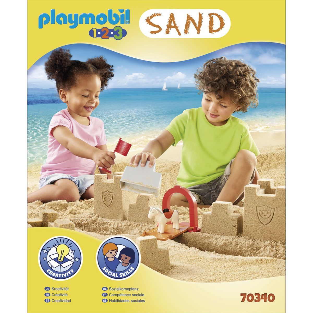 PLAYMOBIL 70340 1.2.3 SAND - Château chevalier des sables