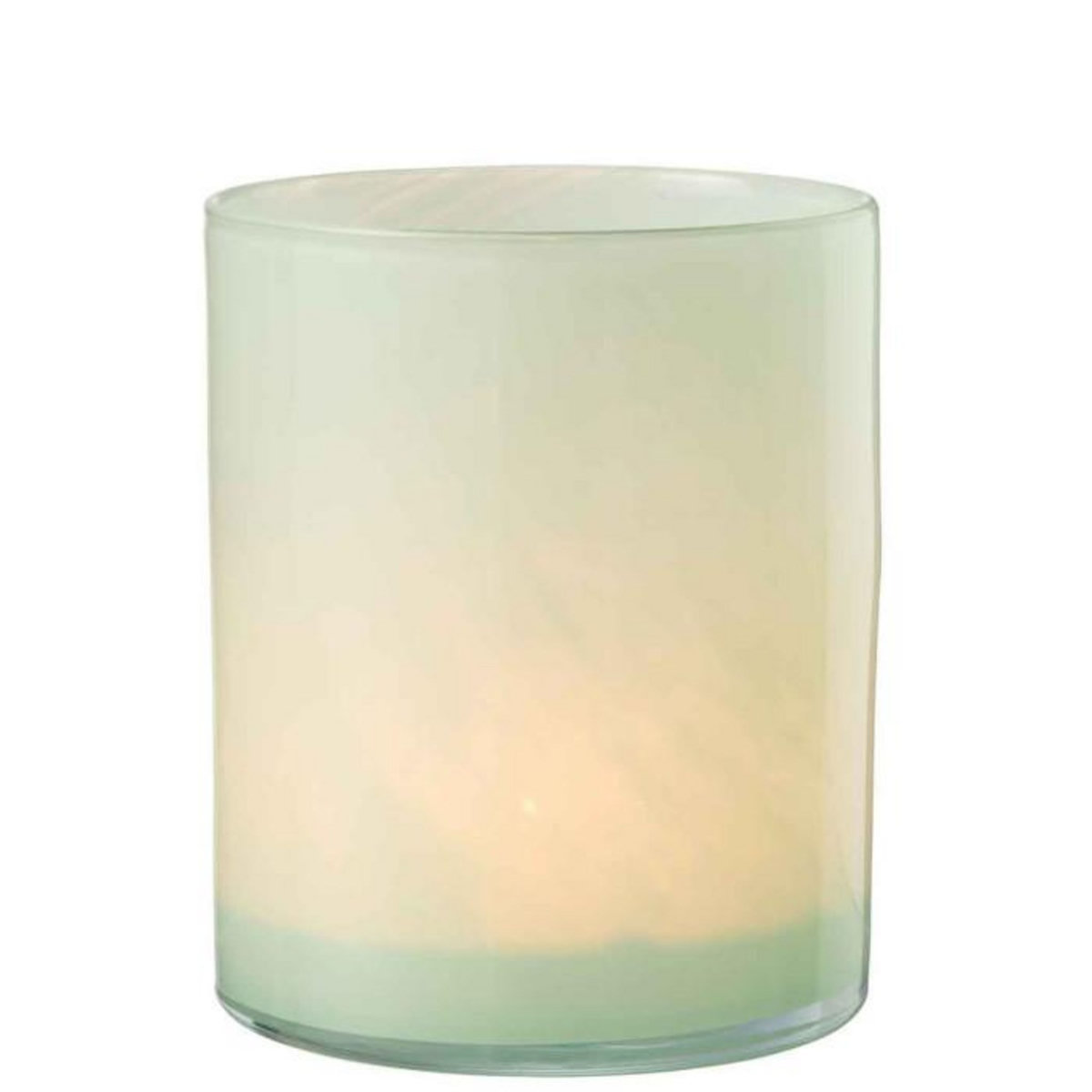 Paris Prix Photophore Design en Verre  Jade  18cm Vert Clair