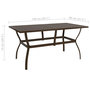 Voir la diapositive 6 : VIDAXL Table de jardin Marron 140x80x72 cm Acier