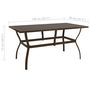 Voir la diapositive 6 : VIDAXL Table de jardin Marron 140x80x72 cm Acier