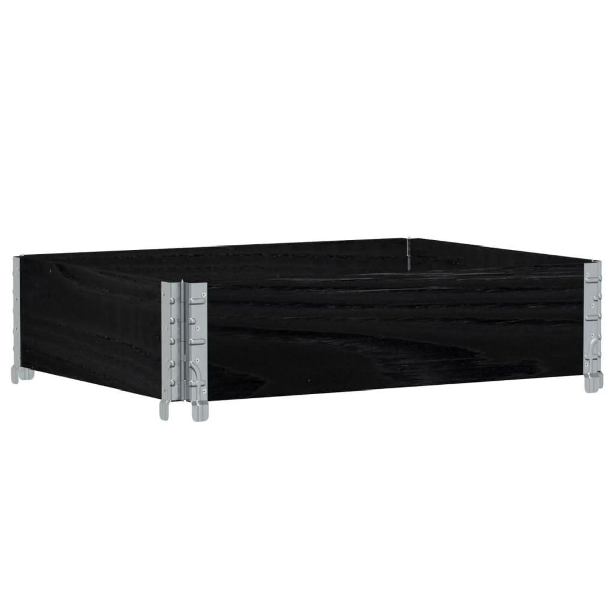 VIDAXL Jardiniere noir 80x60 cm bois massif de pin