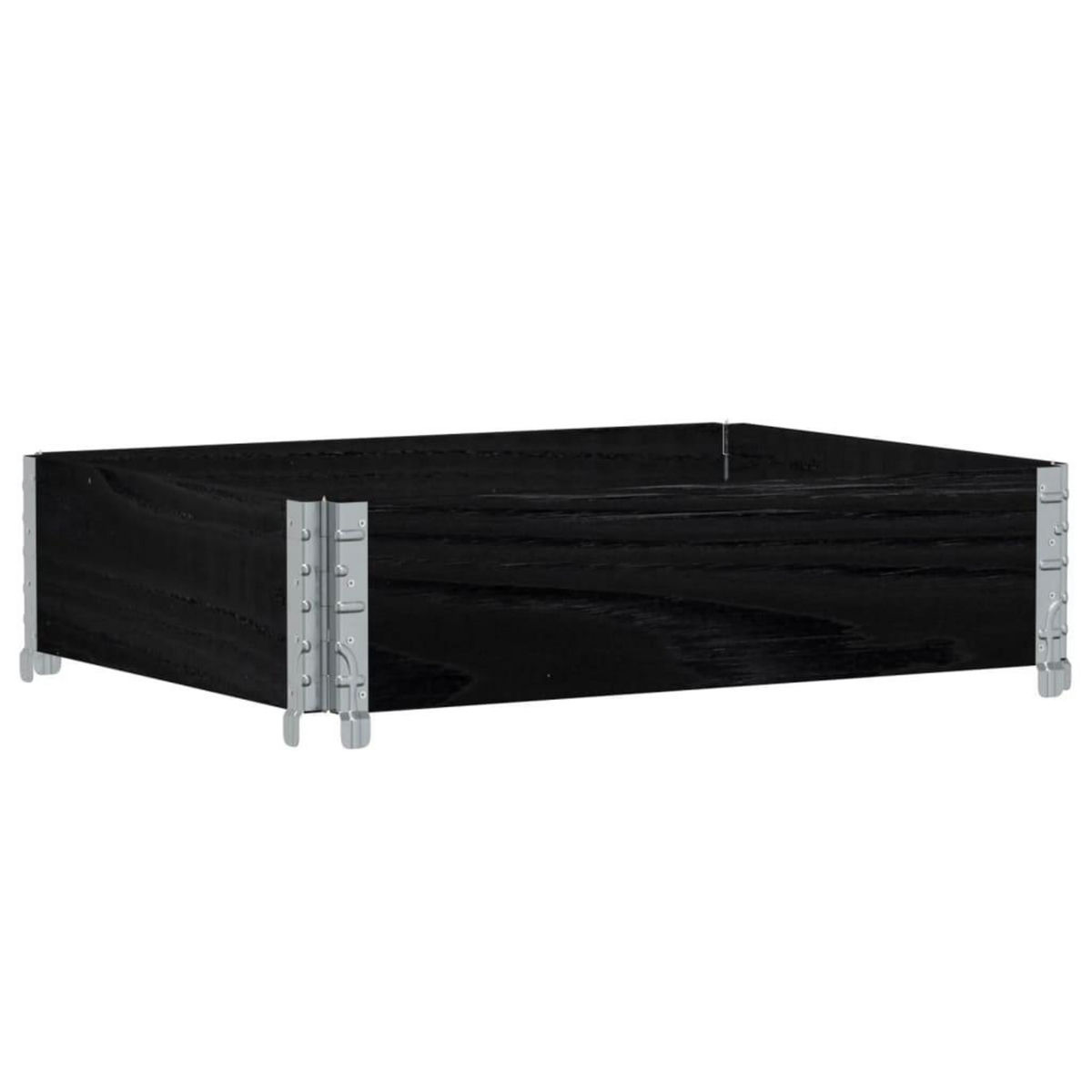 VIDAXL Jardiniere noir 80x60 cm bois massif de pin