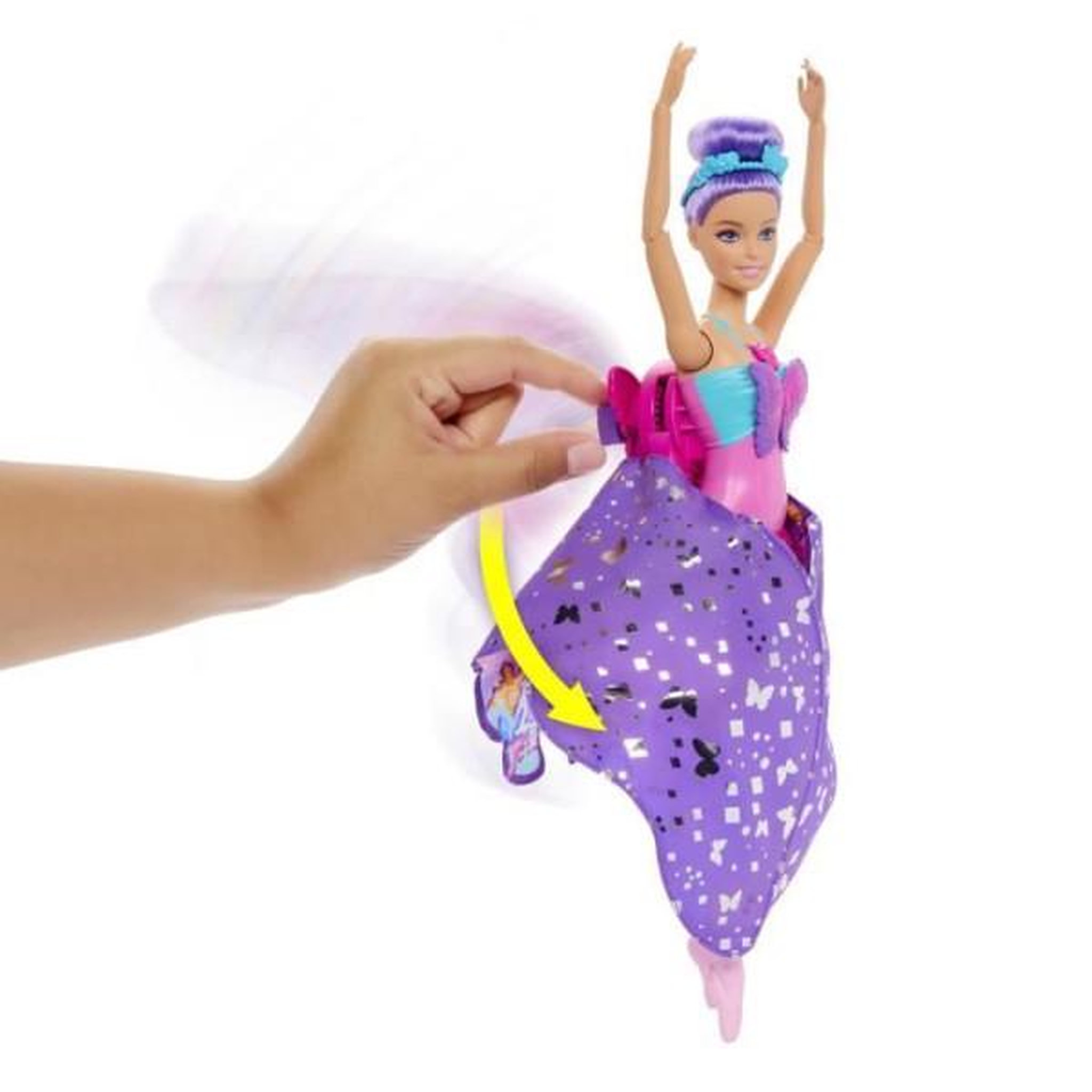 Voir la diapositive 4 : BARBIE Barbie-De Danseuse a Papillon-Poupée transformation 2 en 1 HXJ10