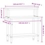 Voir la diapositive 6 : VIDAXL Table de travail de cuisine avec etagere 110x55x120 cm inox