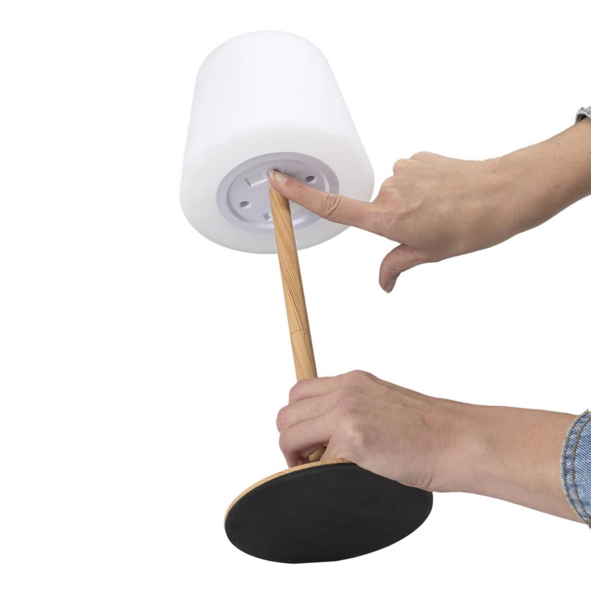 Voir la diapositive 2 : The Home Deco Factory Lampe à led intérieur & extérieur  nomade  40cm blanc