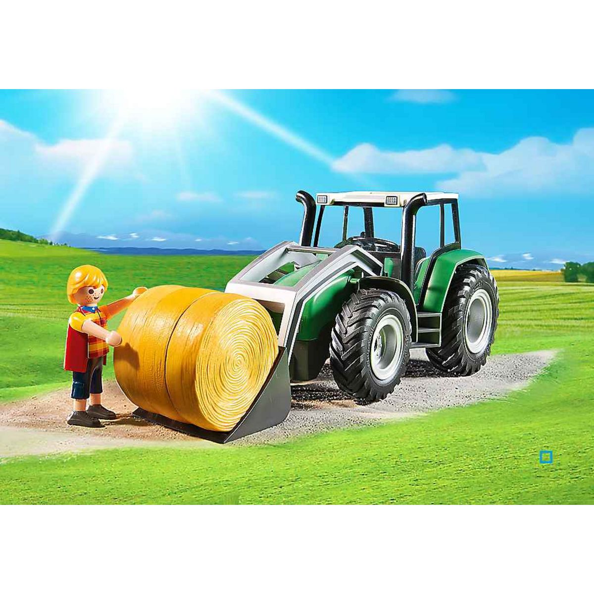 PLAYMOBIL 6130 - Country - Tracteur avec pelle et remorque