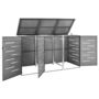 Voir la diapositive 3 : VIDAXL Abri pour trois poubelles 207x77,5x112,5 cm Inox