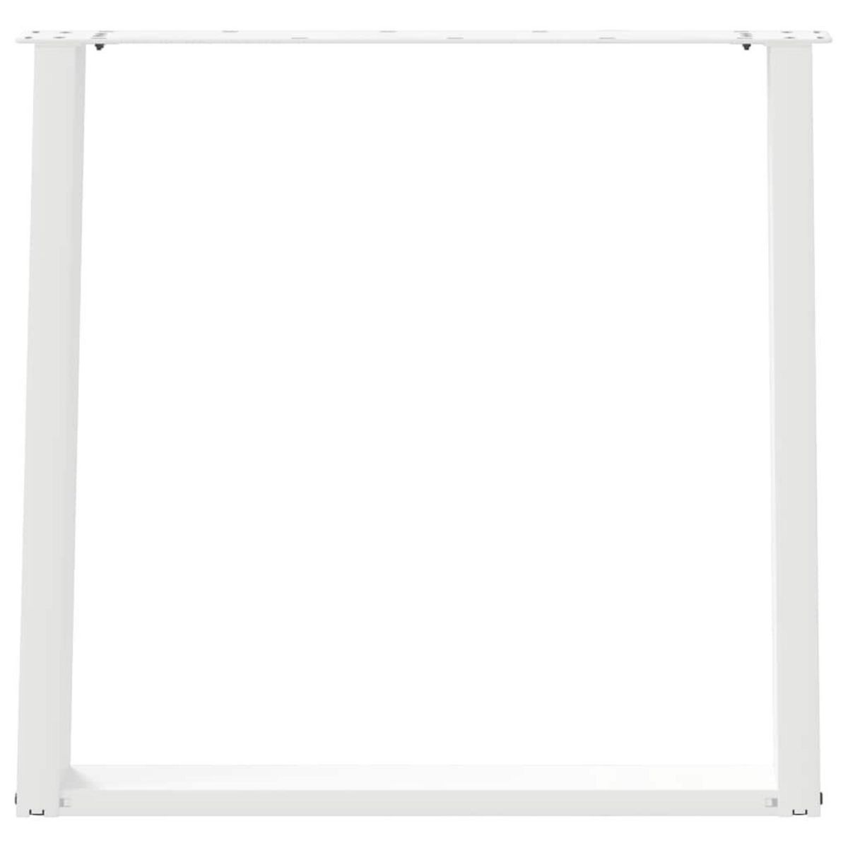 VIDAXL Pieds de table a manger forme de U 2 pcs blanc 70x(72-73) cm