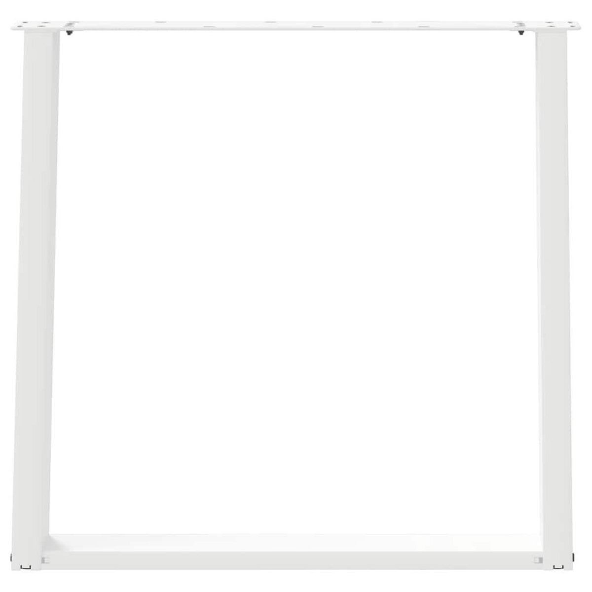 VIDAXL Pieds de table a manger forme de U 2 pcs blanc 70x(72-73) cm