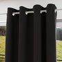 SOLEIL D'OCRE Rideau à oeillets Isolant et 100% Occultant 135x250 cm ECLIPSE noir, par Soleil d'ocre