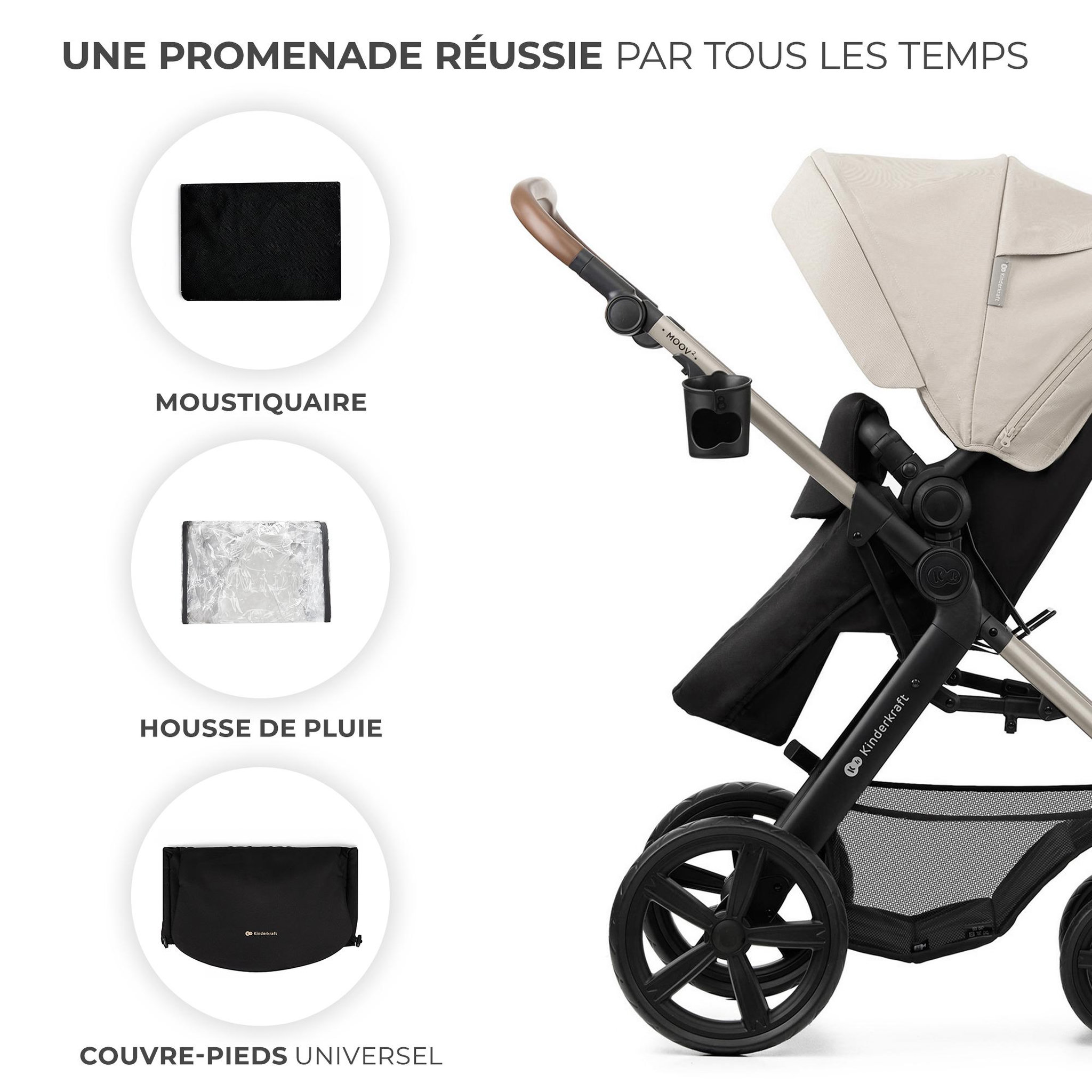 Voir la diapositive 6 : KINDERKRAFT Poussette trio moov 2 pratique et confortable