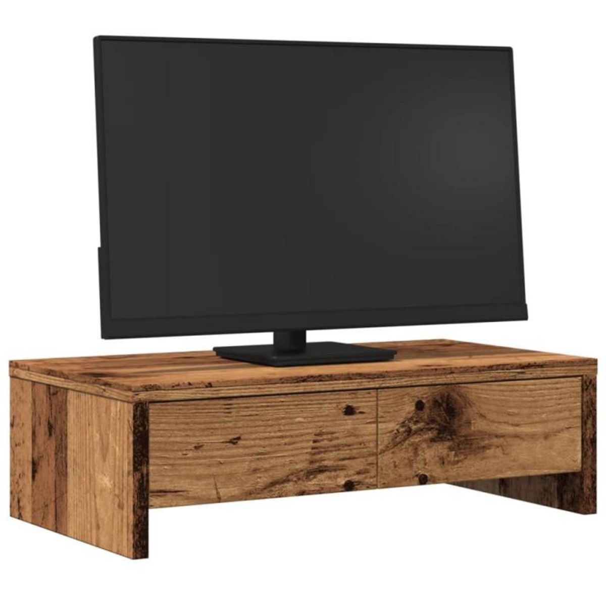 VIDAXL Support de moniteur avec tiroirs vieux bois bois d ingénierie