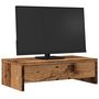 Voir la diapositive 3 : VIDAXL Support de moniteur avec tiroirs vieux bois bois d ingénierie