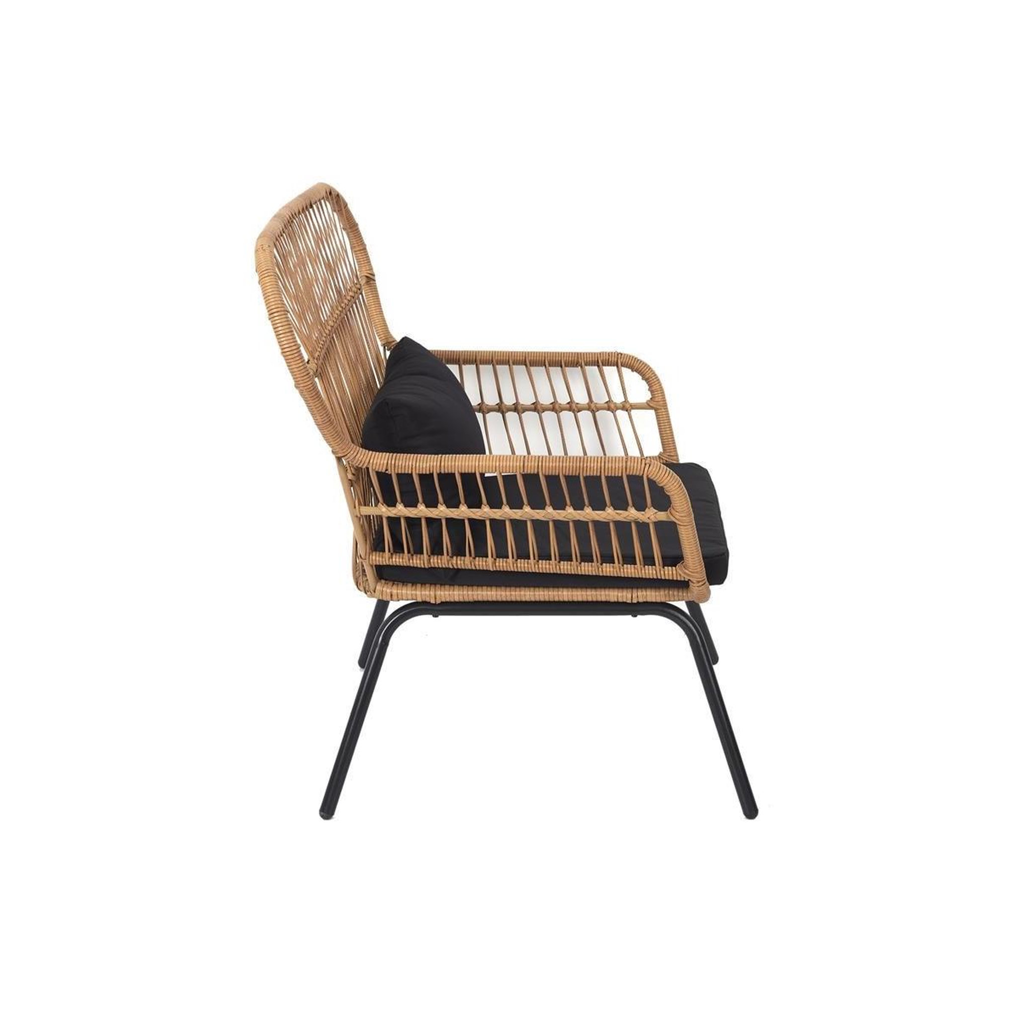 Voir la diapositive 2 : The Home Deco Factory Fauteuil extérieur design  helsinki  96cm noir