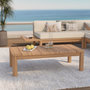 Voir la diapositive 2 : Rendez vous déco Table basse rectangulaire de jardin en bois de teck massif-Nadila