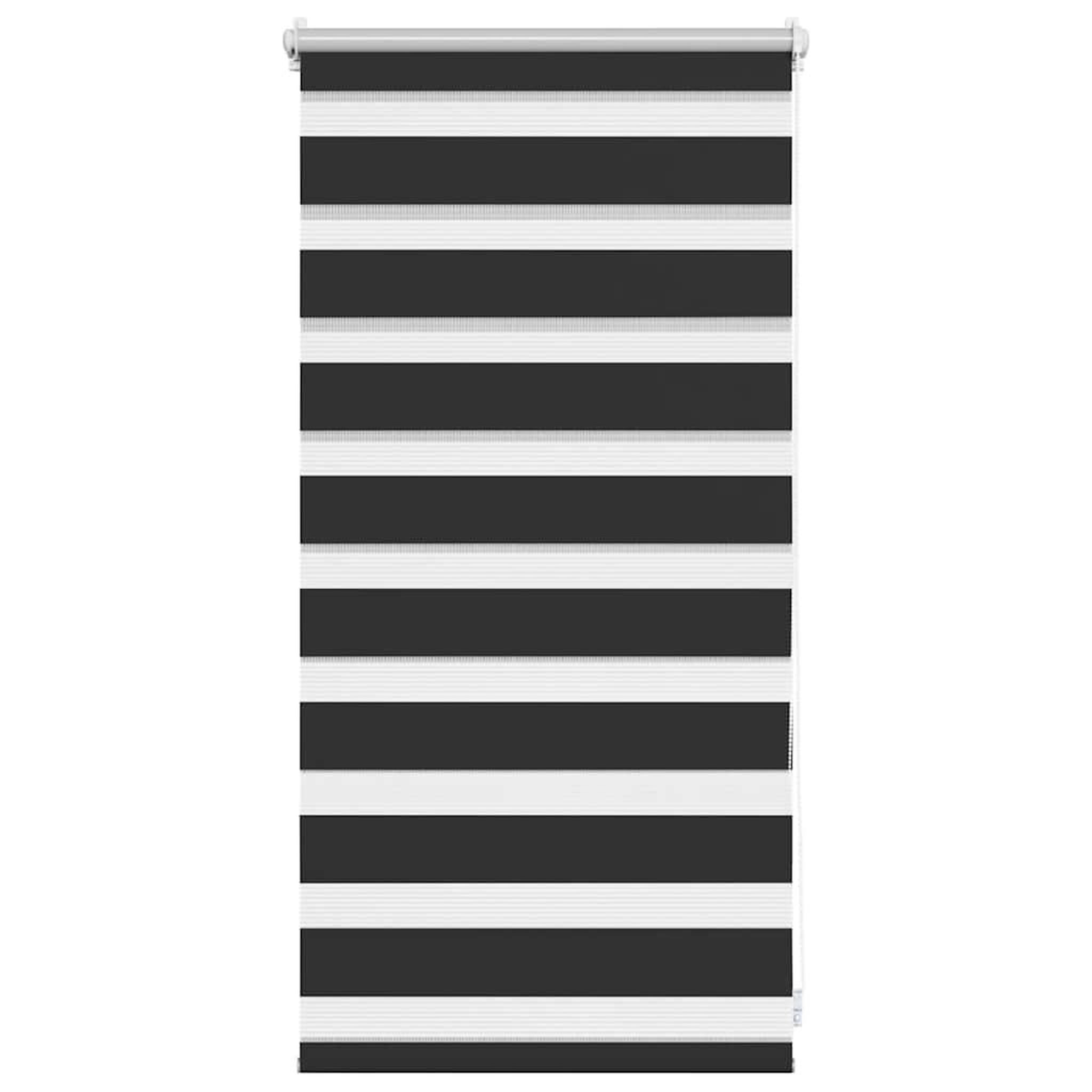 VIDAXL Store venitien zebre 40,9 x 100 cm, largeur du tissu 36,7 cm, noir