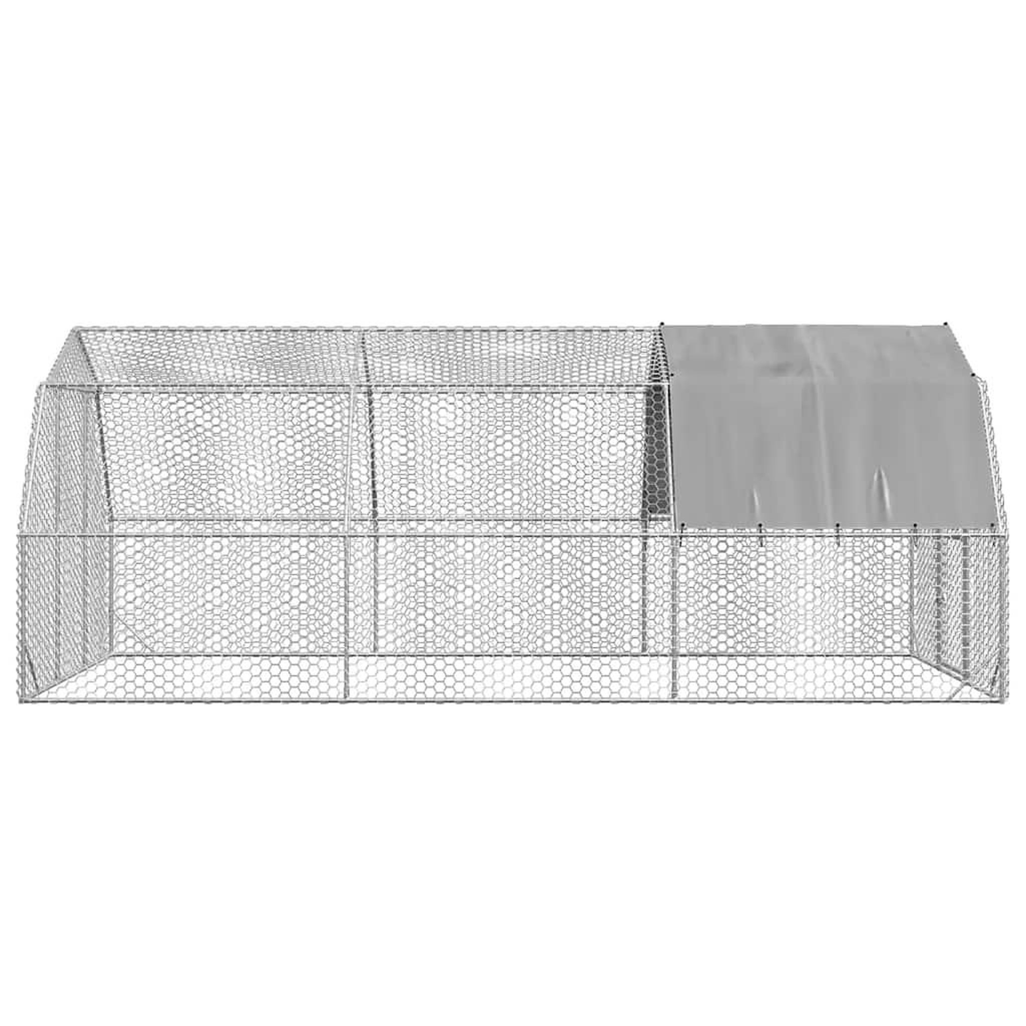 Voir la diapositive 4 : VIDAXL Poulailler avec toit 2,5x6x2,25 m acier galvanise