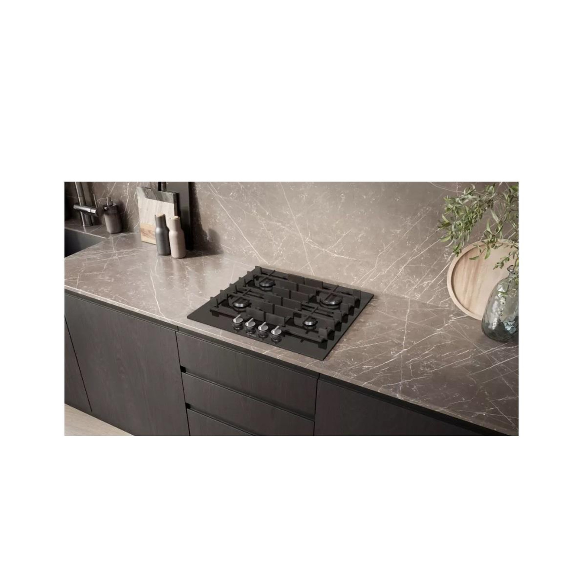 Voir la diapositive 5 : Siemens Plaque de cuisson gaz 60cm 4 feux 8000w noir - ep6a6pi40