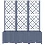 Voir la diapositive 4 : VIDAXL Jardiniere avec treillis bleu gris 120x40x136 cm PP