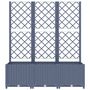 Voir la diapositive 4 : VIDAXL Jardiniere avec treillis bleu gris 120x40x136 cm PP