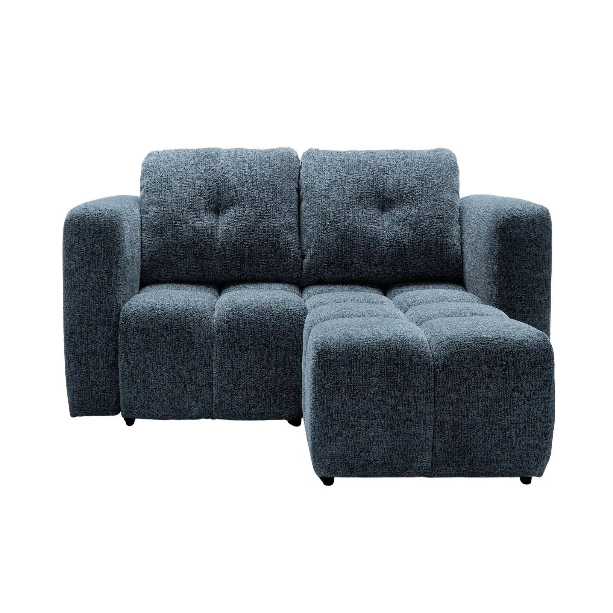 Voir la diapositive 1 : CASANOVA PARIS Romy mini - canapé d'angle convertible tissu chenille 2 places