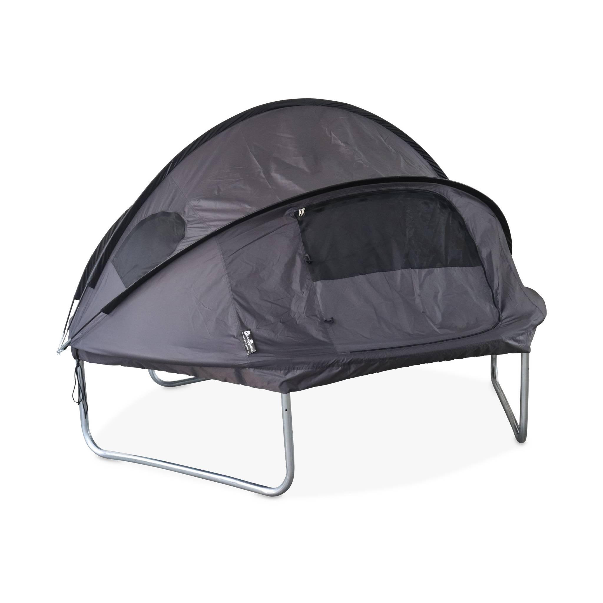 Voir la diapositive 4 : SWEEEK Trampoline 250cm filet intérieur avec pack d'accessoires + Tente de camping et sac de transport