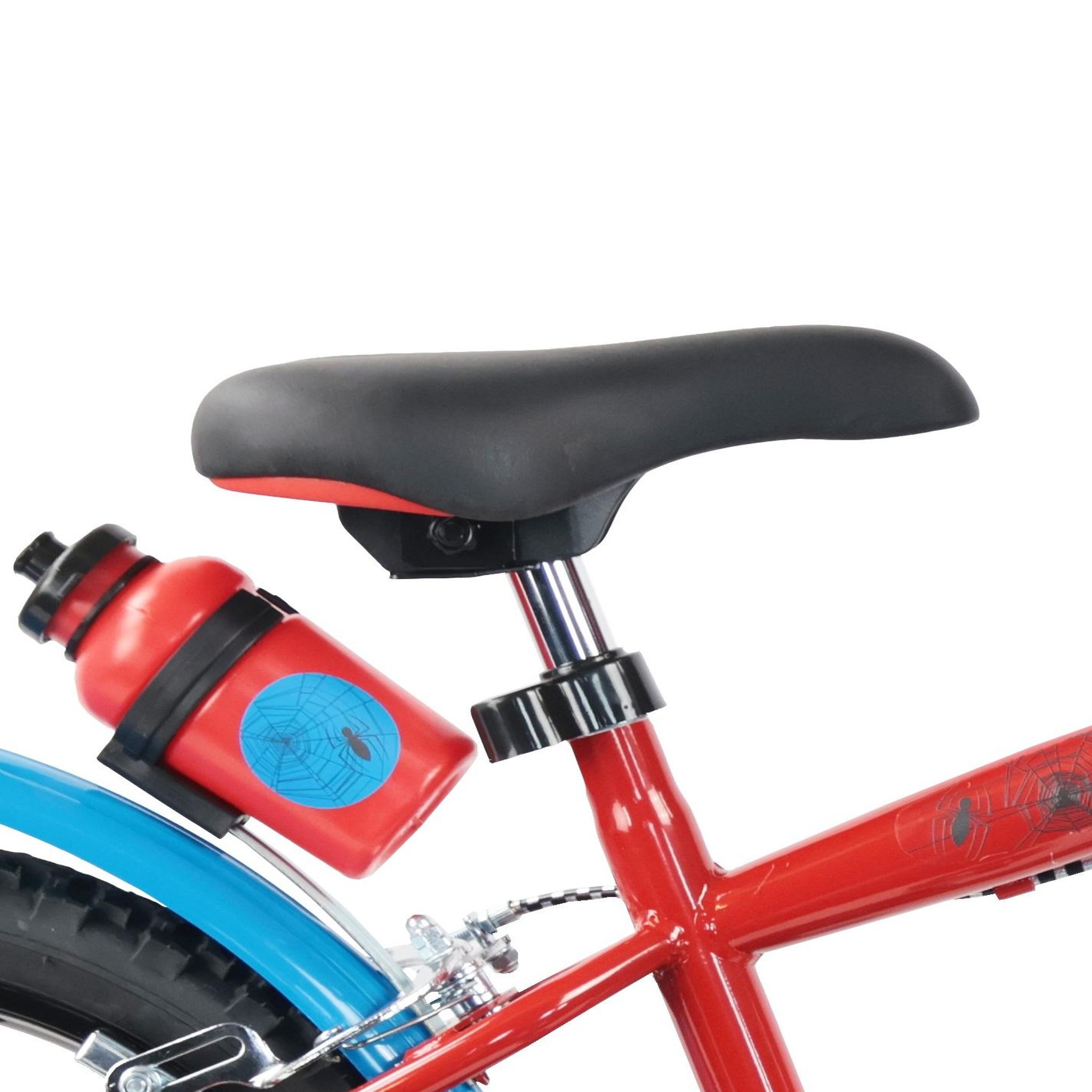 Voir la diapositive 6 : Spiderman Vélo enfant 16'' SPIDERMAN / MARVEL pour enfant de 100 cm à 125 cm avec 2 freins, plaque avant, bidon arrière et pneus gonflables !