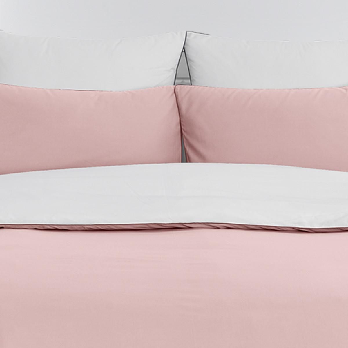 Sensei Maison Housse de couette bicolore en percale coton DOZMARY