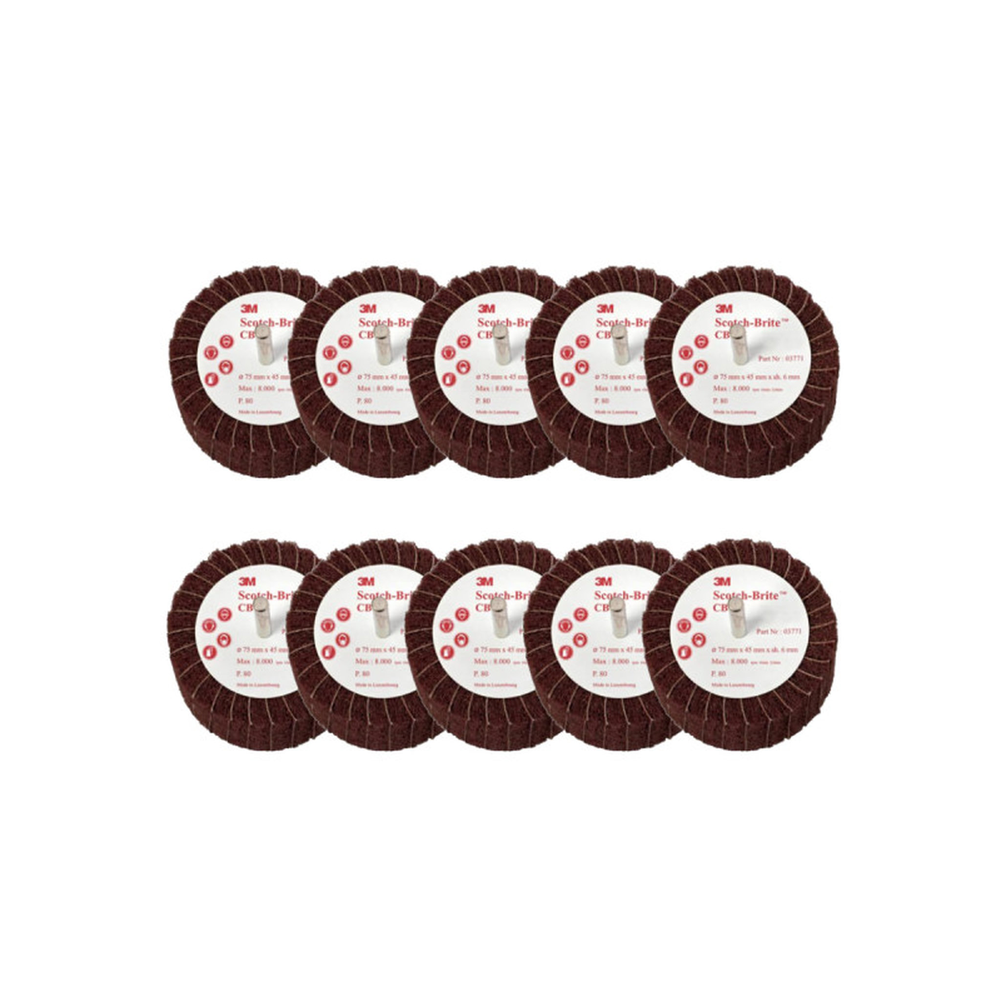 3M Brosse 3M scotch-brite CB-ZS grain 120 diamètre 75 mm x 10