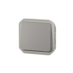 Legrand Poussoir NO étanche PLEXO 10 A avec enjoliveur finition gris (Boîte de 10) LEGRAND 069540L