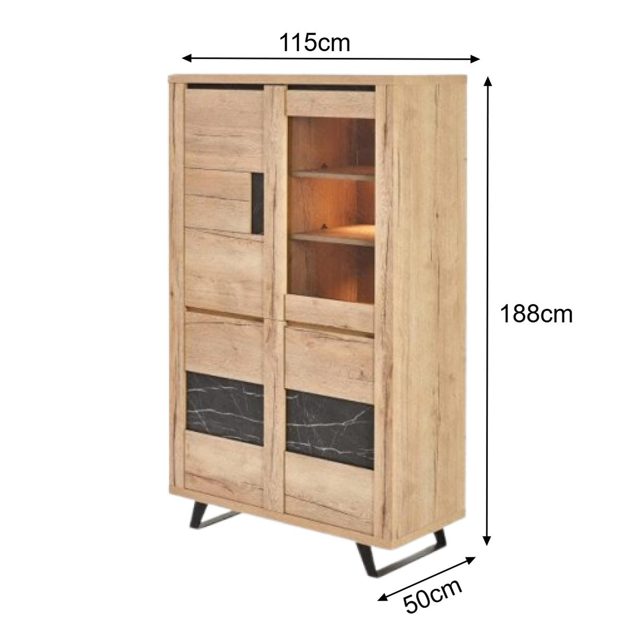 Voir la diapositive 4 : JLC KREATION Vitrine contemporaine bois effet céramique horace