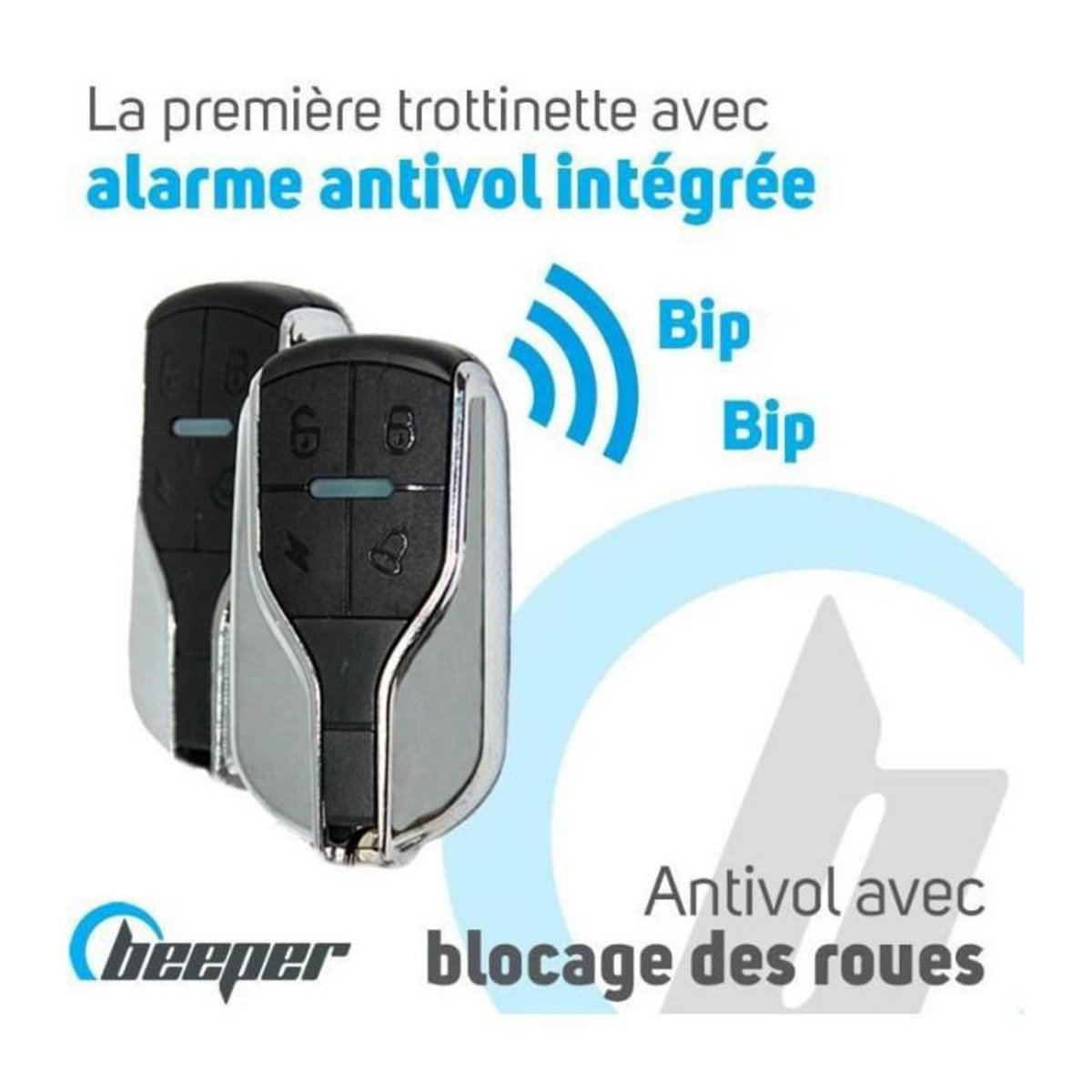BEEPER Trottinette electrique avec alarme 10 Pouces - BEEPER - MAX FX10-G2-8 - 500W - 48V - 8Ah