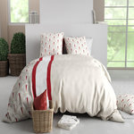 ATELIER DU COTON Parure Housse De Couette 100% Coton 57fils Rubis. Coloris disponibles : Multicolore
