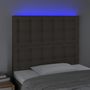 Voir la diapositive 3 : VIDAXL Tete de lit a LED Taupe 80x5x118/128 cm Tissu