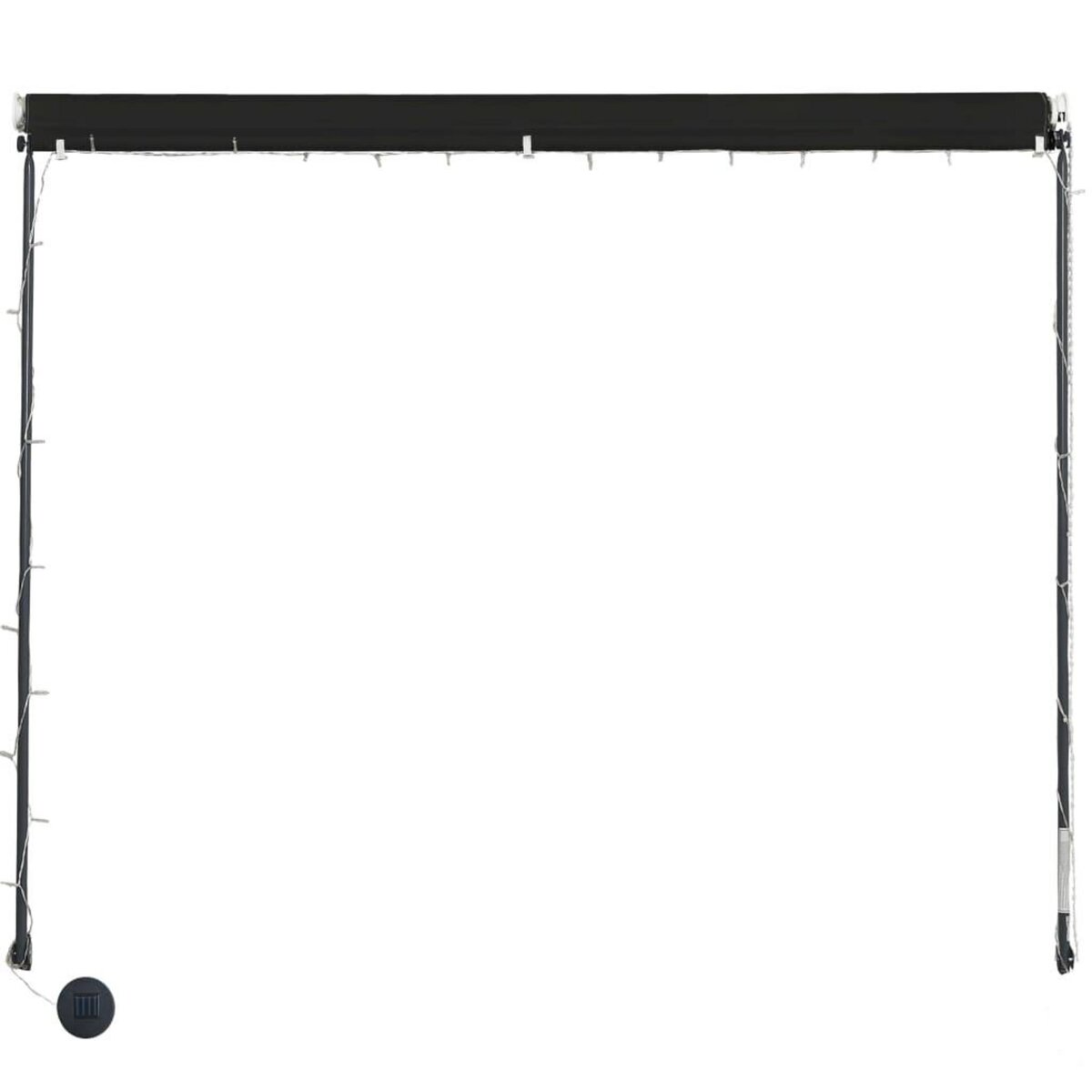 VIDAXL Auvent retractable avec LED 300x150 cm Anthracite