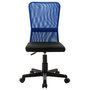 Voir la diapositive 2 : VIDAXL Chaise de bureau Noir et bleu 44x52x100 cm Tissu en maille
