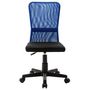 Voir la diapositive 2 : VIDAXL Chaise de bureau Noir et bleu 44x52x100 cm Tissu en maille