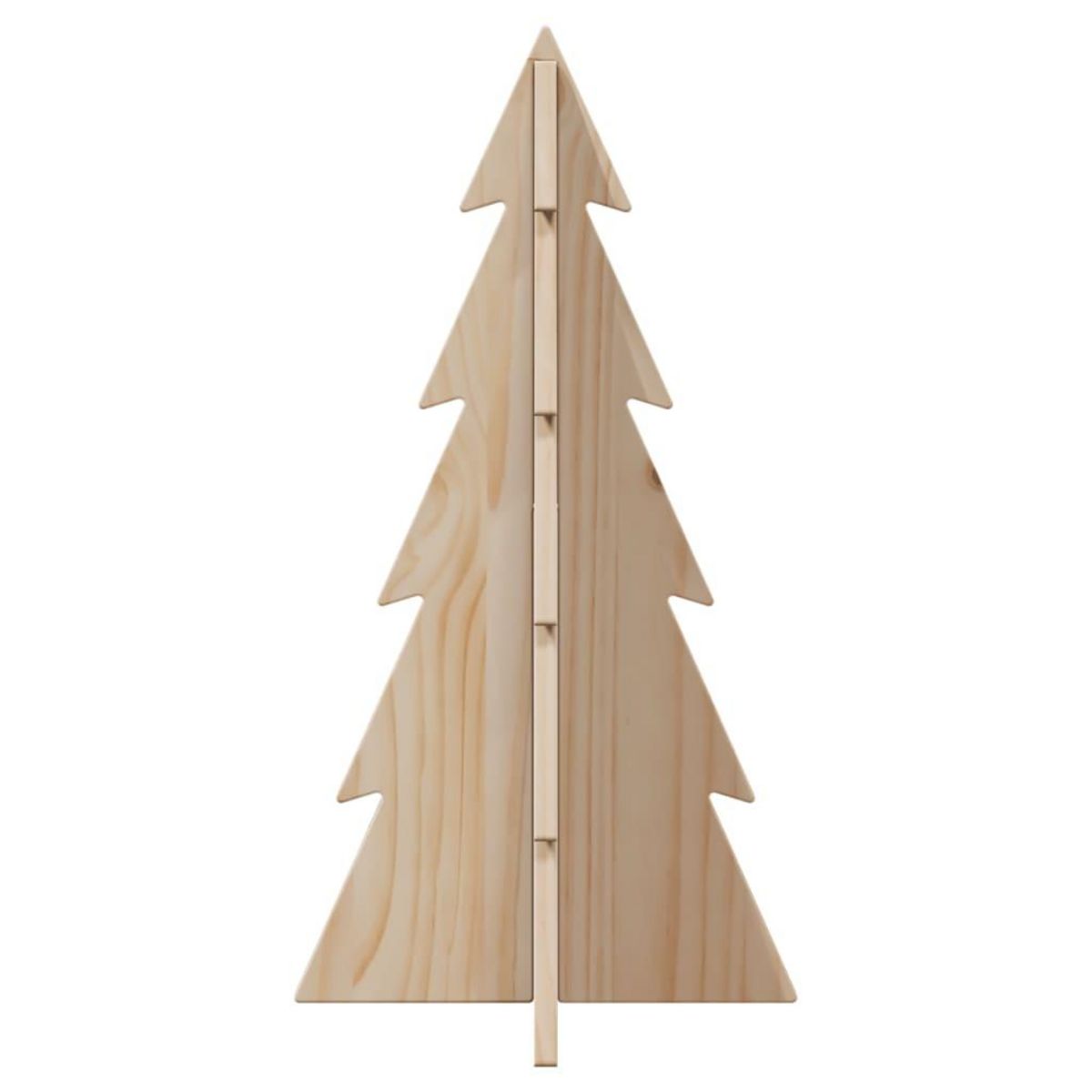 VIDAXL Arbre de Noël en bois pour decoration 59,5cm bois massif de pin