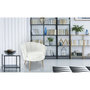 Voir la diapositive 5 : Paris Prix Fauteuil Arrondi en Velours  Dabren  80cm Blanc