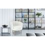 Voir la diapositive 5 : Paris Prix Fauteuil Arrondi en Velours  Dabren  80cm Blanc