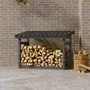 VIDAXL Support pour bois de chauffage Gris 108x64,5x78 cm Bois de pin