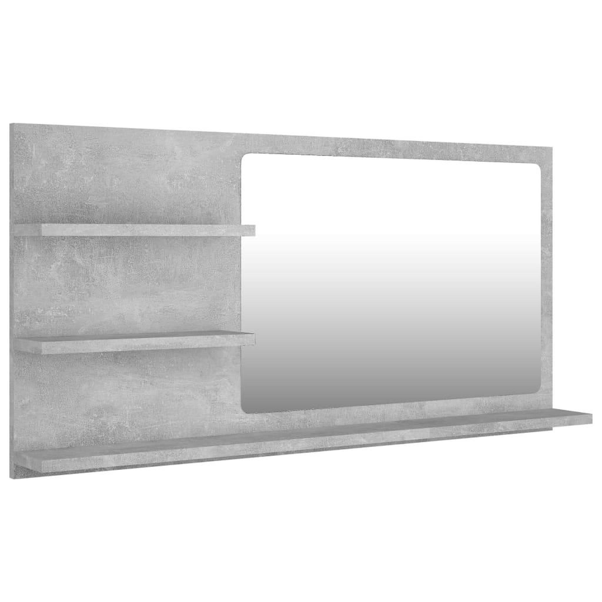 Voir la diapositive 2 : VIDAXL Miroir de salle de bain gris beton bois d'ingenierie