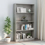 Voir la diapositive 1 : VIDAXL Bibliotheque a 4 niveaux Gris beton 80x24x142cm Bois ingenierie