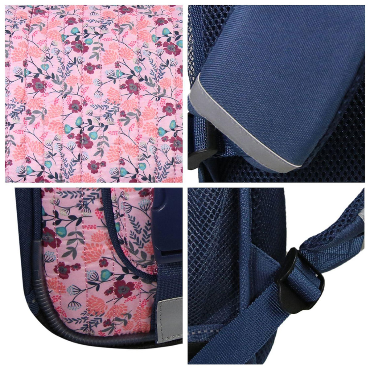 Bagtrotter Bagtrotter - Cartable 38cm  -  Multicolore - Fleurs - 2 Compartiments  - 1 Poche Sous Rabat - 1 Poche Bouteille -  Bretelles Matelassés - Fond Renforcé - Dos Matelassé -  38x13x34cm - Matière Polyester - Cartable Scolaire Primaire