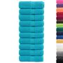 Voir la diapositive 2 : VIDAXL Serviettes de visage de qualité sup. SOLUND 10 pcs turquoise