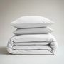 Voir la diapositive 5 : DODO Lot de 2 taies d'oreiller Percale de coton thermorégulée Blanc